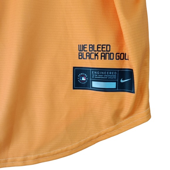 Nike Pittsburgh Pirates Baseball Jersey PGH Gold Black‎ MLB Men's XL - Picture 2 of 16